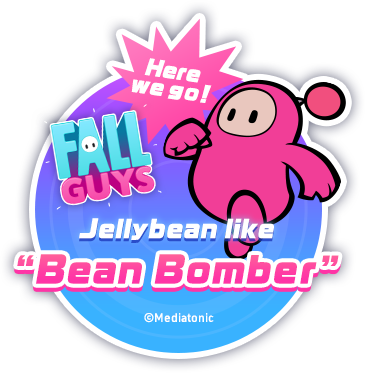 Here we go! Jellybean like “Bean Bomber” Fall Guys