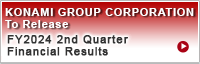 KONAMI GROUP CORPORATION To Release FY2024 2nd Quarter Financial Results