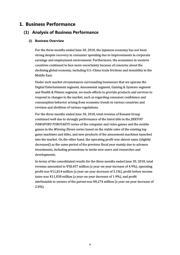 Financial Statements 1Q FY2019 of No.004