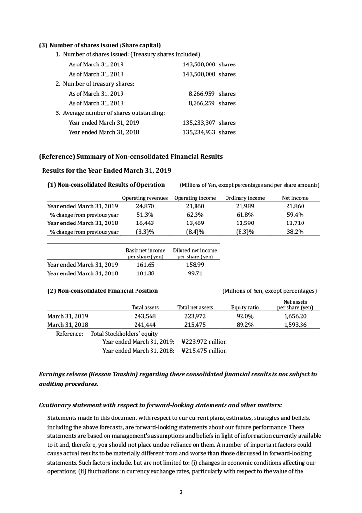 Financial Statements Full Year of FY2019 No.003
