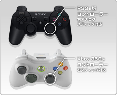 PS3版コントローラー右アナログスティック対応 Xbox360コントローラー右スティック対応